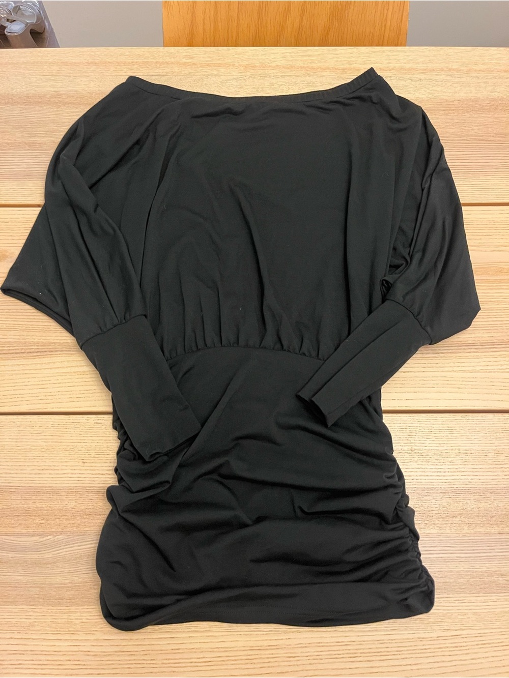 Off-Shoulder Black Ruched Mini Dress - Picture 6 of 6